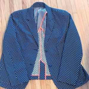 The Academy blazer Blue polkadot blazer lined